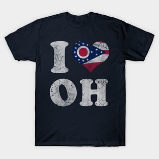 I Heart Flag of Ohio T-Shirt